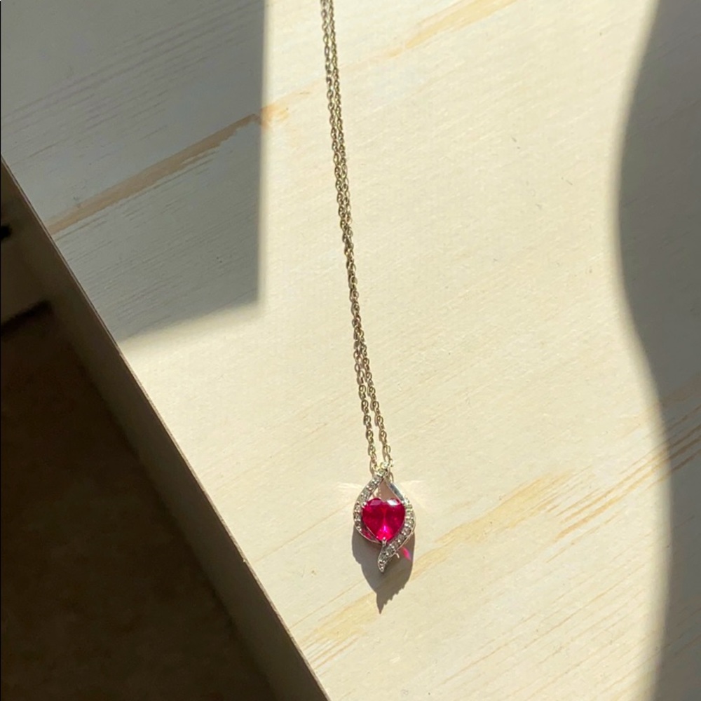Ruby Heart Necklace